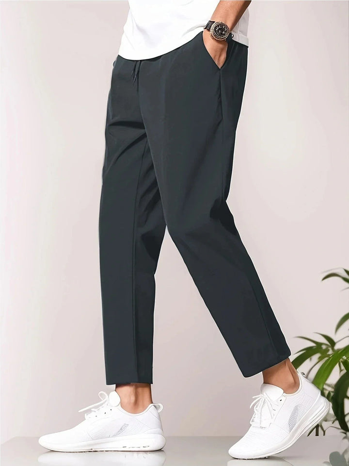 Gerade Geschnittene Leinenhose Für Herren