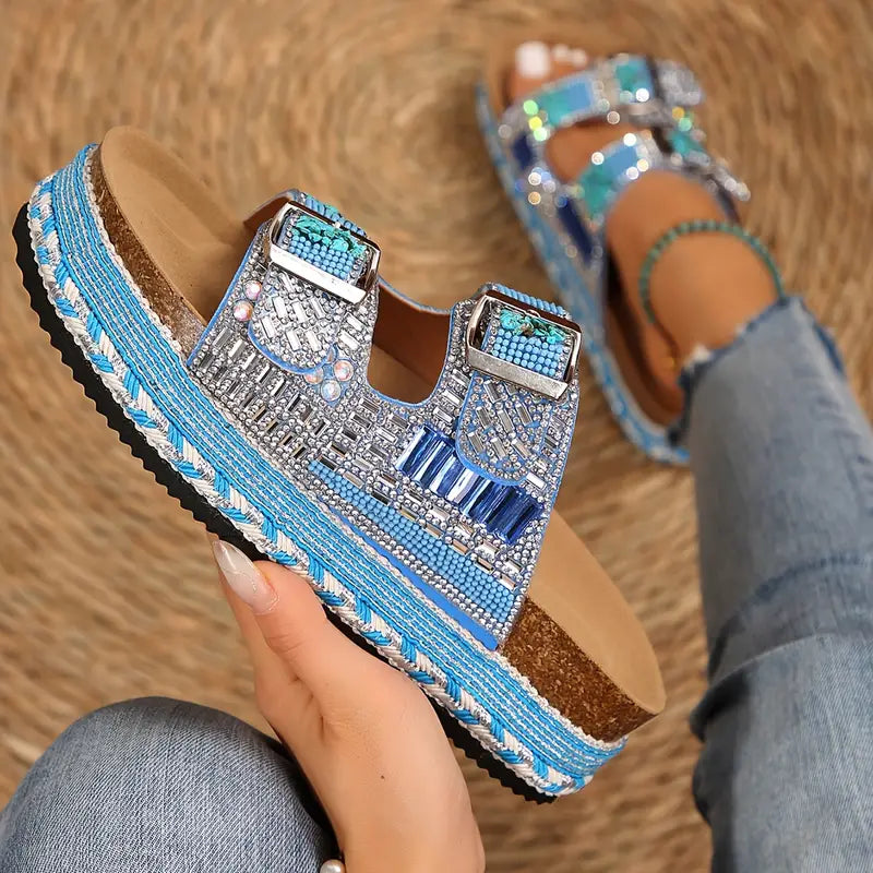 Strass-Glitzer-Sandalen für Frauen 2