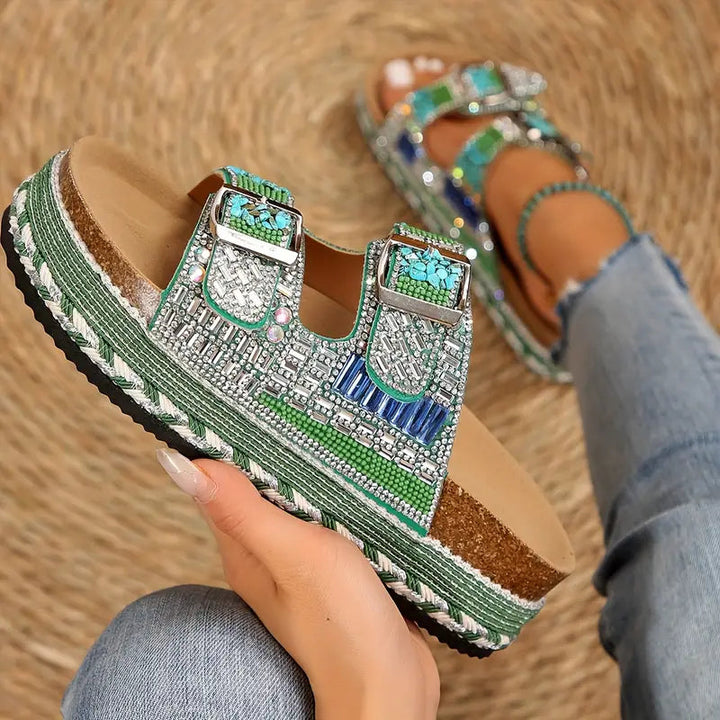 Strass-Glitzer-Sandalen für Frauen 3