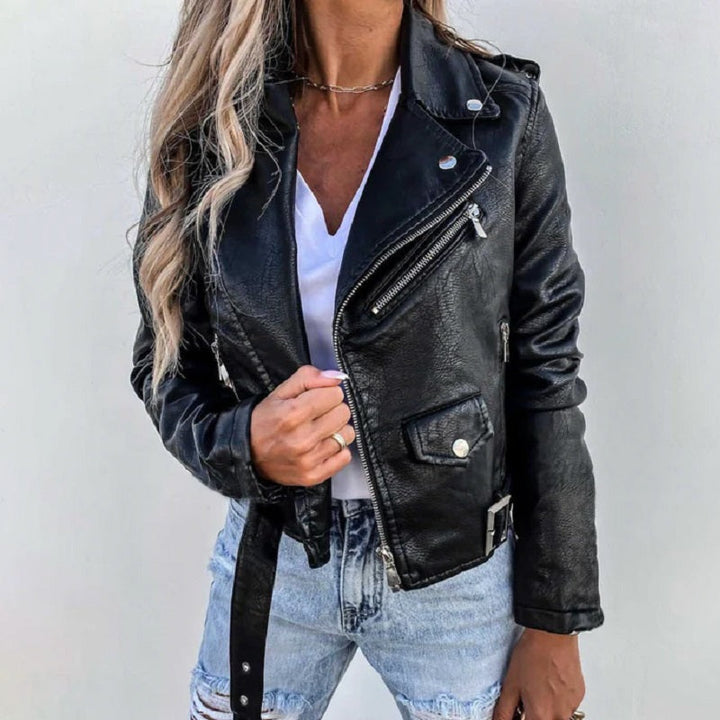 Stylische Damen Bikerjacke mit Reverskragen – Vielseitig und Modern 1