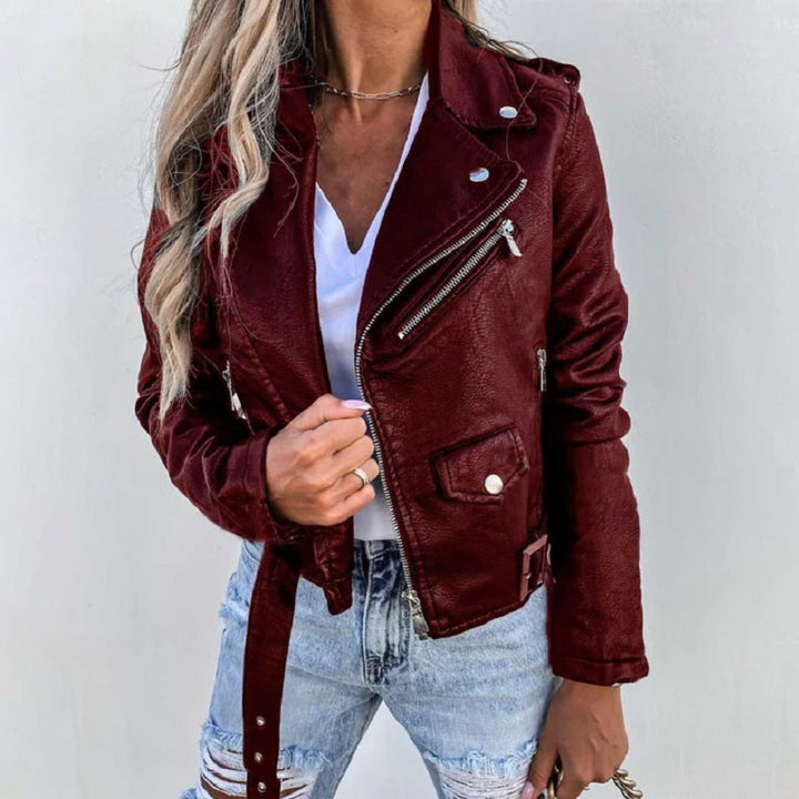 Stylische Damen Bikerjacke mit Reverskragen – Vielseitig und Modern 2