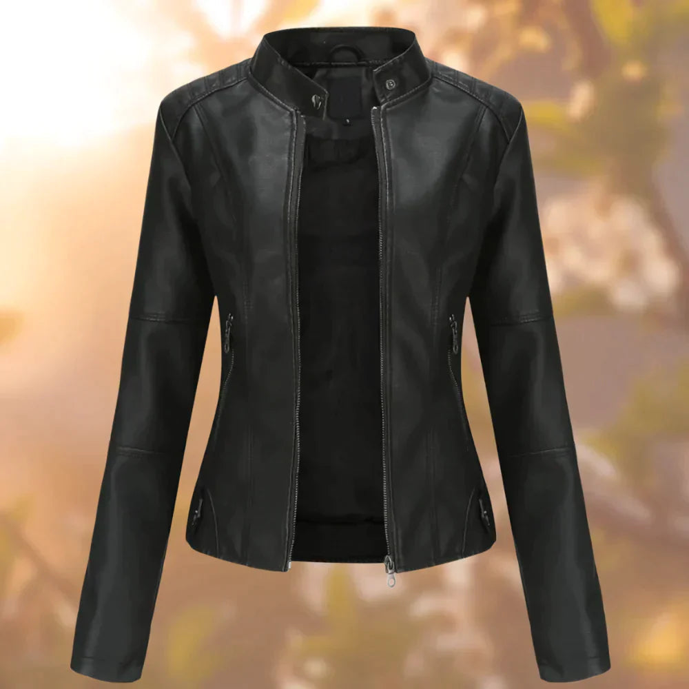 Stylische Damen Bikerjacke mit schlanker Passform für jeden Anlass 0