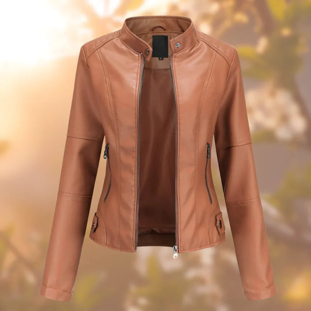 Stylische Damen Bikerjacke mit schlanker Passform für jeden Anlass 2