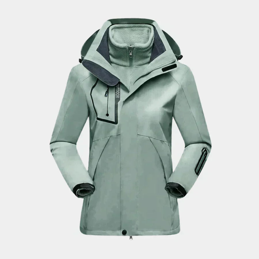 Stylische Damen Skijacke mit herausnehmbarer Innenjacke für vielseitigen Einsatz 2