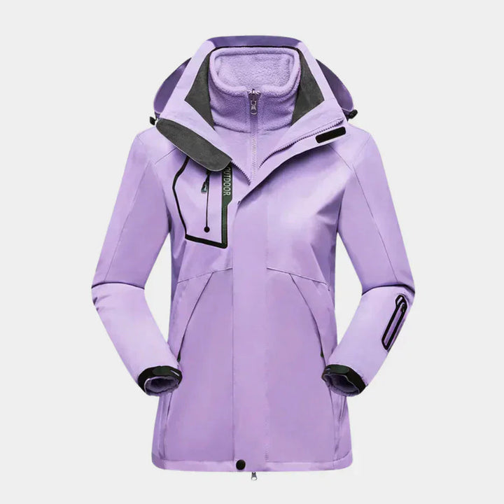 Stylische Damen Skijacke mit herausnehmbarer Innenjacke für vielseitigen Einsatz 3