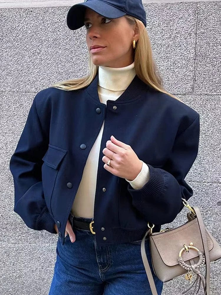 Stylische Damen Übergangsjacke im modernen College-Stil für jeden Anlass 2