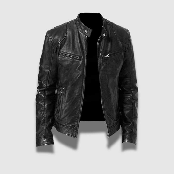 Herren Lederjacke mit Reißverschluss