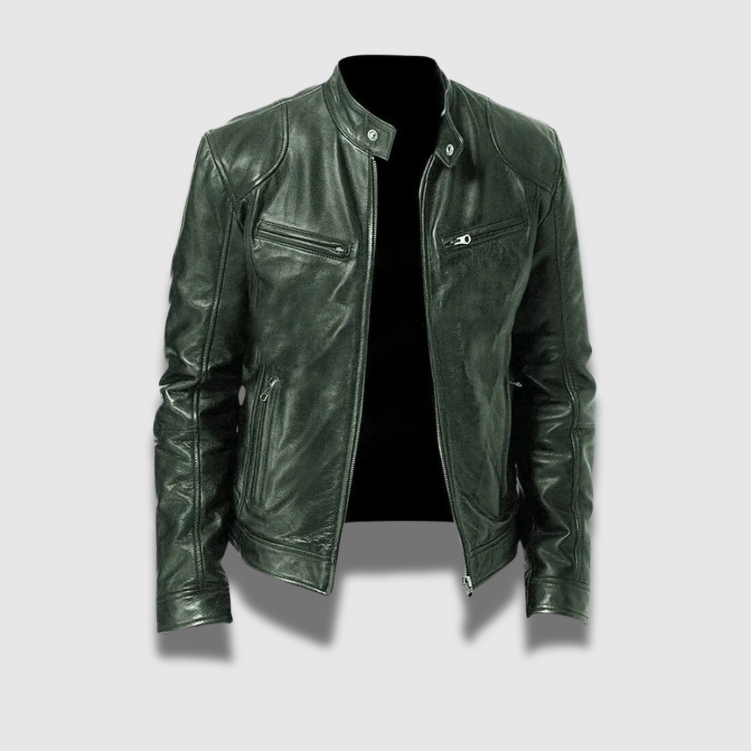 Herren Lederjacke mit Reißverschluss