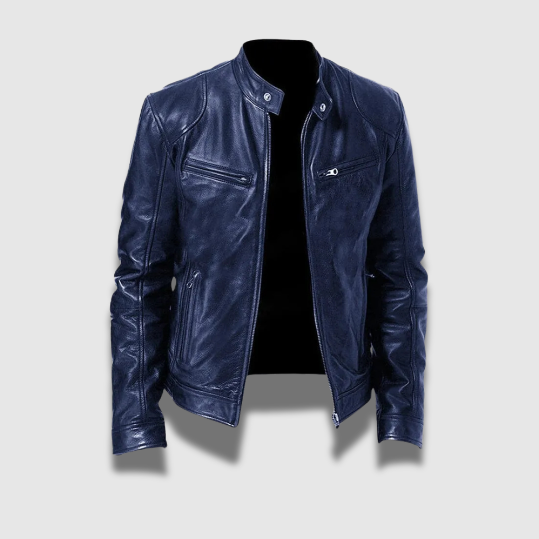 Herren Lederjacke mit Reißverschluss
