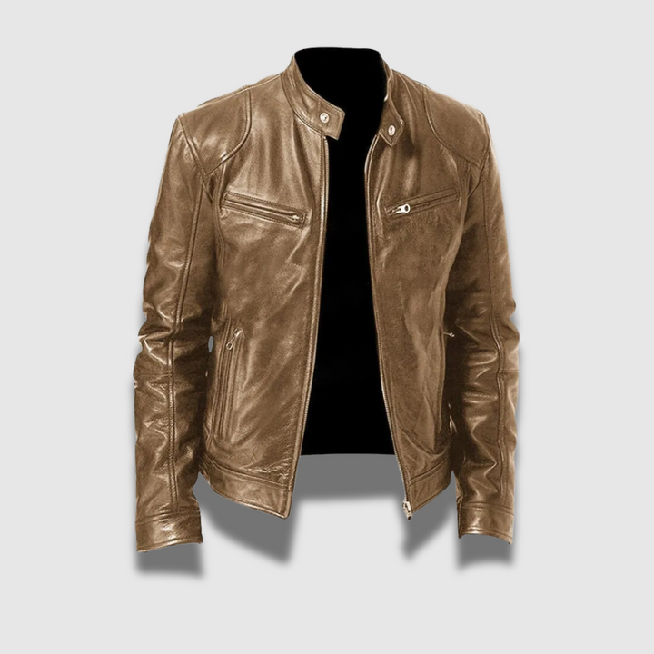 Herren Lederjacke mit Reißverschluss