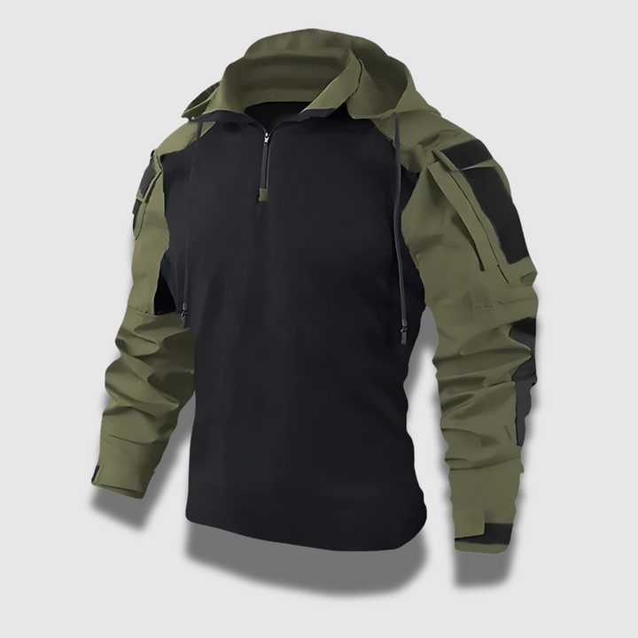 Herren Halb Zipper Camouflage Hoodie