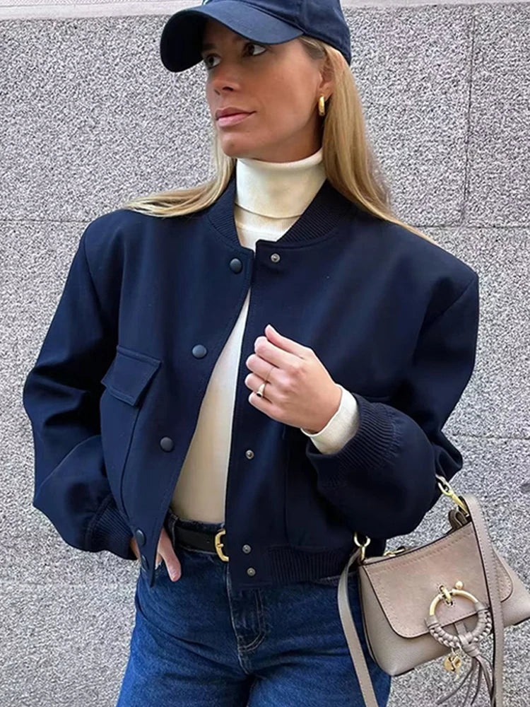 Trendige Damen-Übergangsjacke im Bomber-Stil – Ideal zum Layern 1