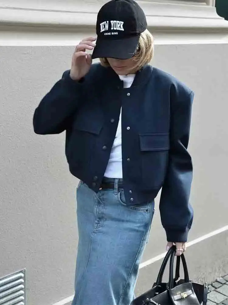 Trendige Damen-Übergangsjacke im Bomber-Stil – Ideal zum Layern 5