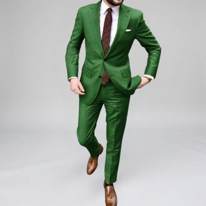 Zweiteiliger Herrenanzug – Blazer und Hose, klassisch-formeller, maßgeschneiderter Stil