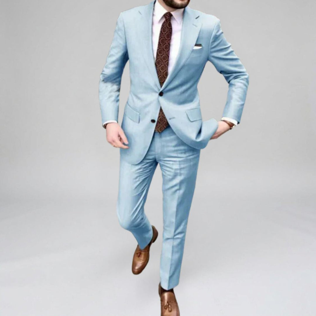 Zweiteiliger Herrenanzug – Blazer und Hose, klassisch-formeller, maßgeschneiderter Stil