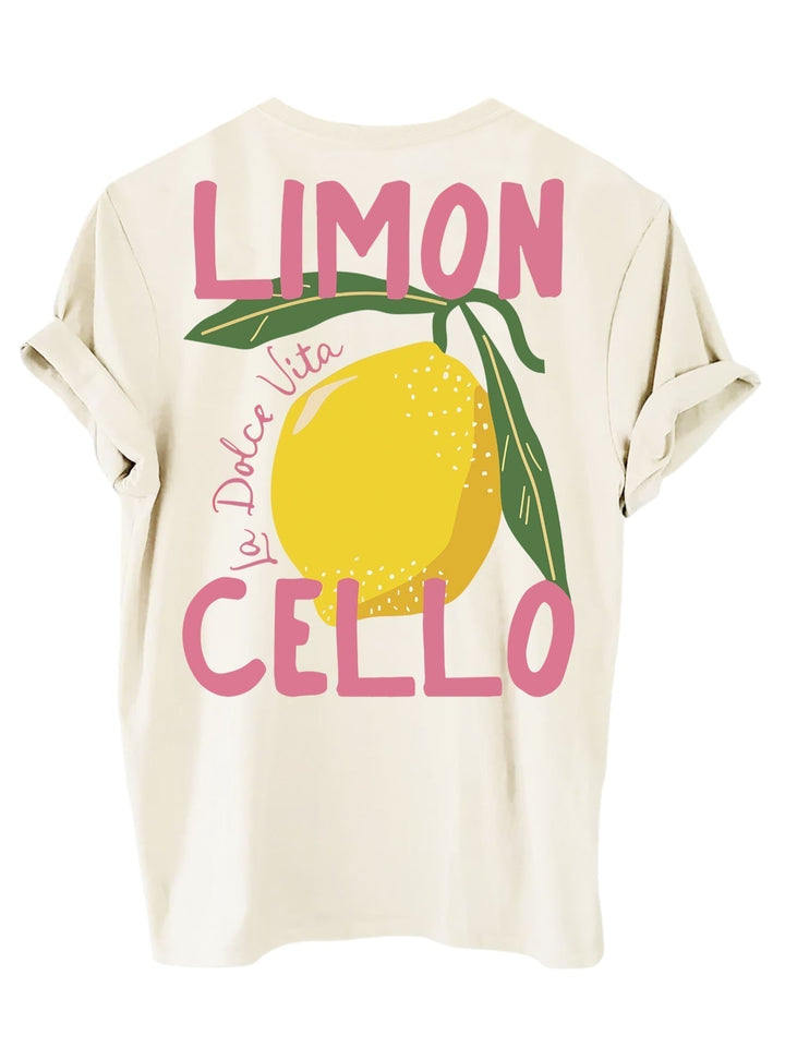 Limoncello T-Shirt Unisex mit Zitronenprint