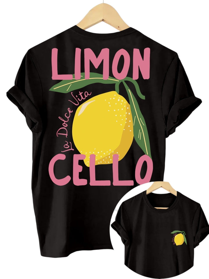Limoncello T-Shirt Unisex mit Zitronenprint