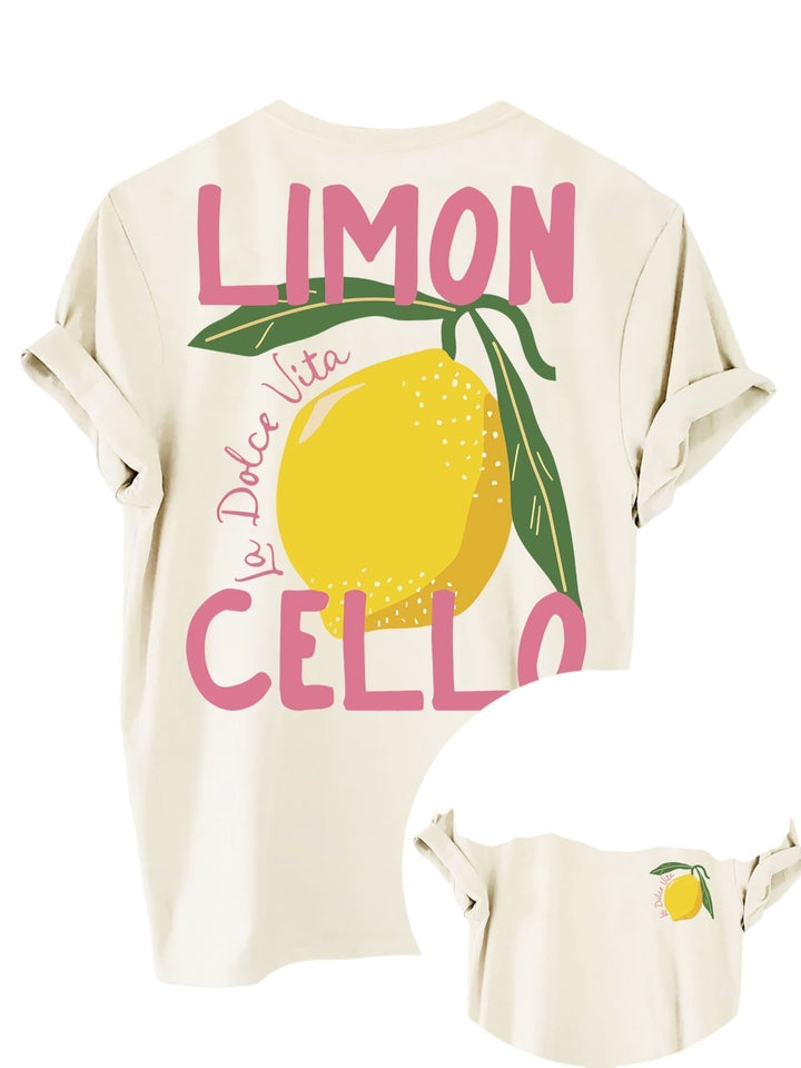 Limoncello T-Shirt Unisex mit Zitronenprint