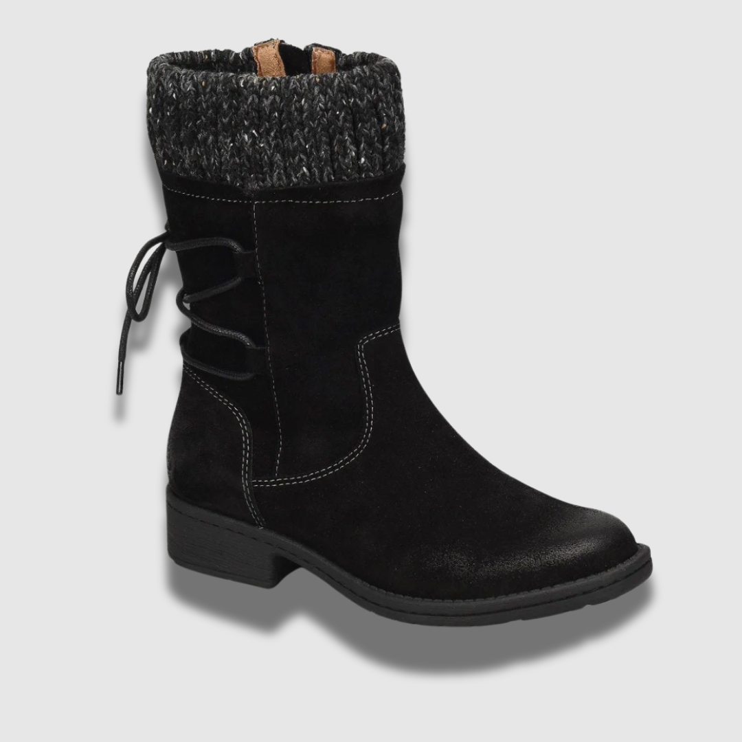 Damen Wasserdichte Leder Winterstiefel