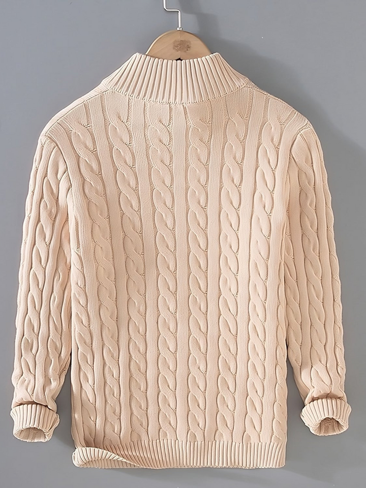 Herren Reißverschluss Strickpullover