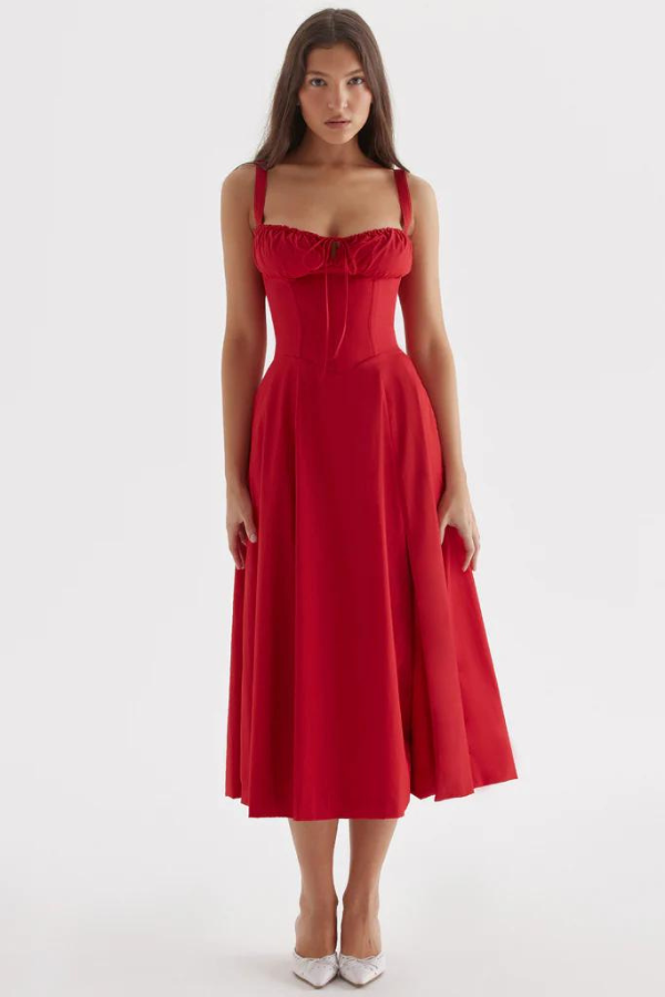 Damen Korsettkleid Mit Blumenmuster