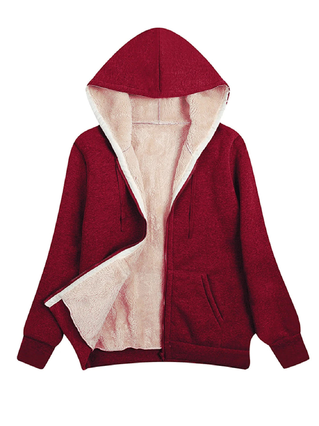 Warme Fleece Jacke mit Kapuze für Damen – Stilvoll und Bequem für Kühle Tage 2