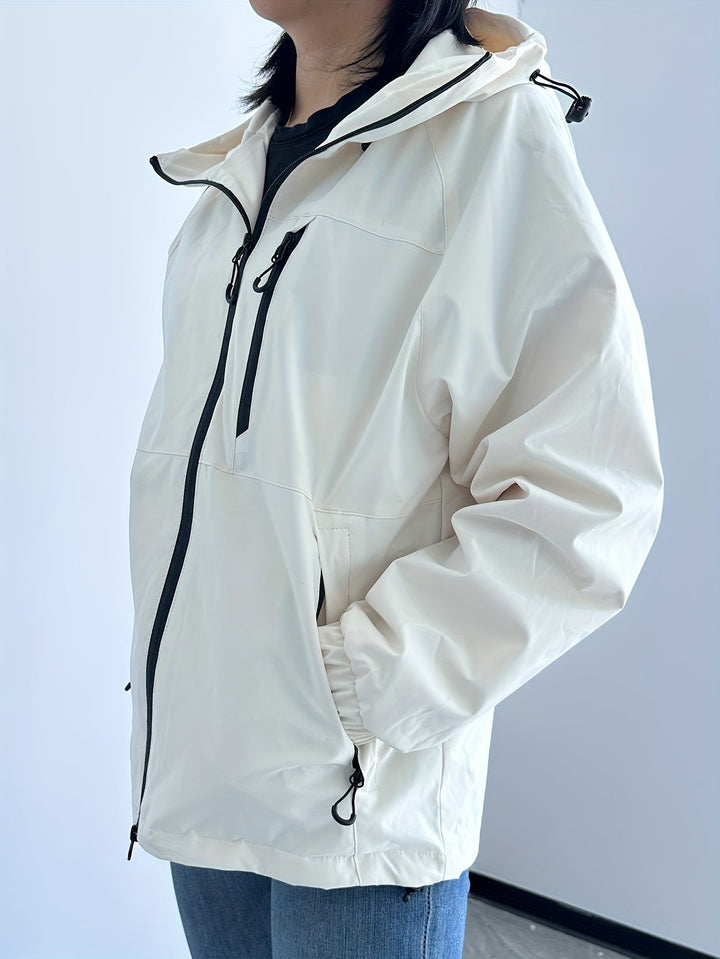 Winddichte Regenjacke mit Kapuze für Damen – Stilvoller Schutz für jedes Wetter 4