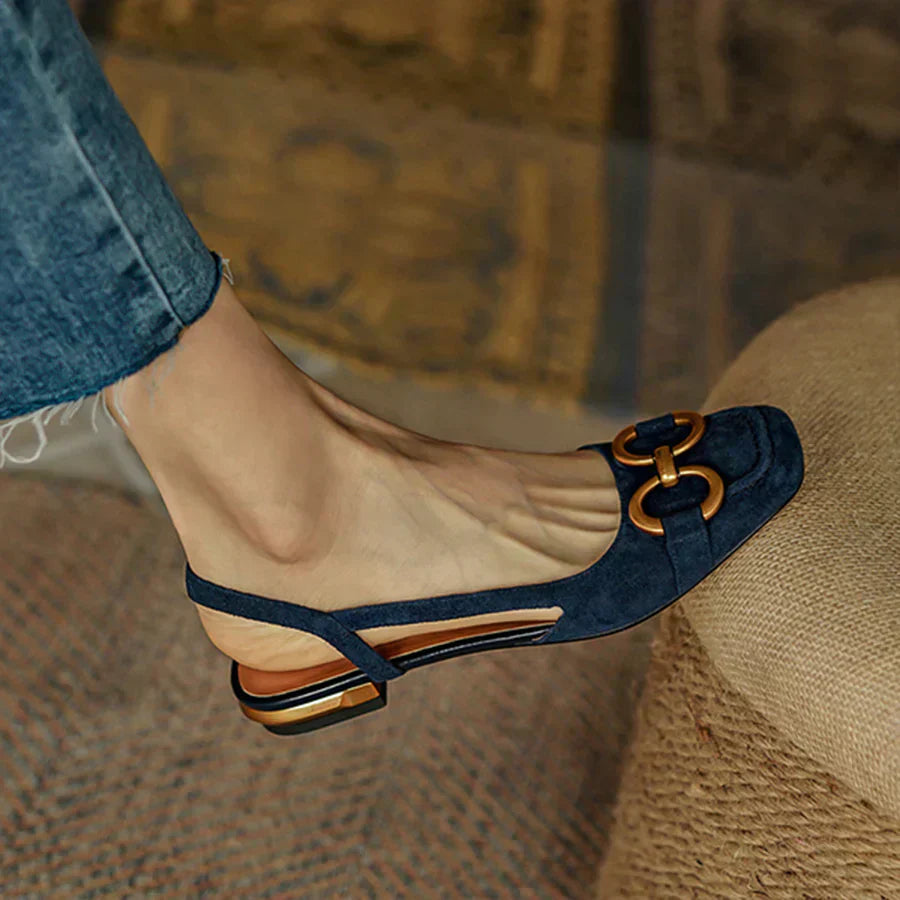 Damen Lederschuhe Mit Geschlossener Spitze