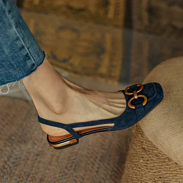 Damen Lederschuhe Mit Geschlossener Spitze