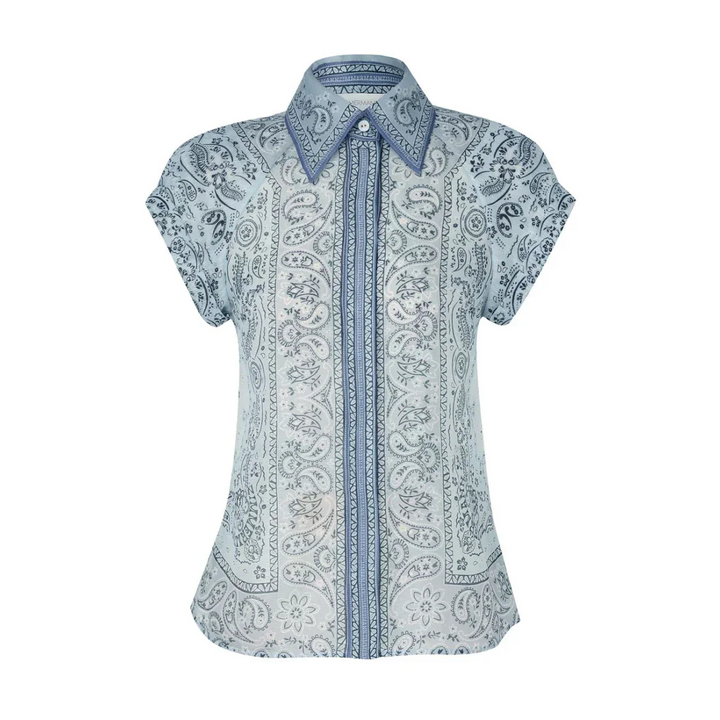 Damen Knopfleiste Kurzarm Gürtelkleid