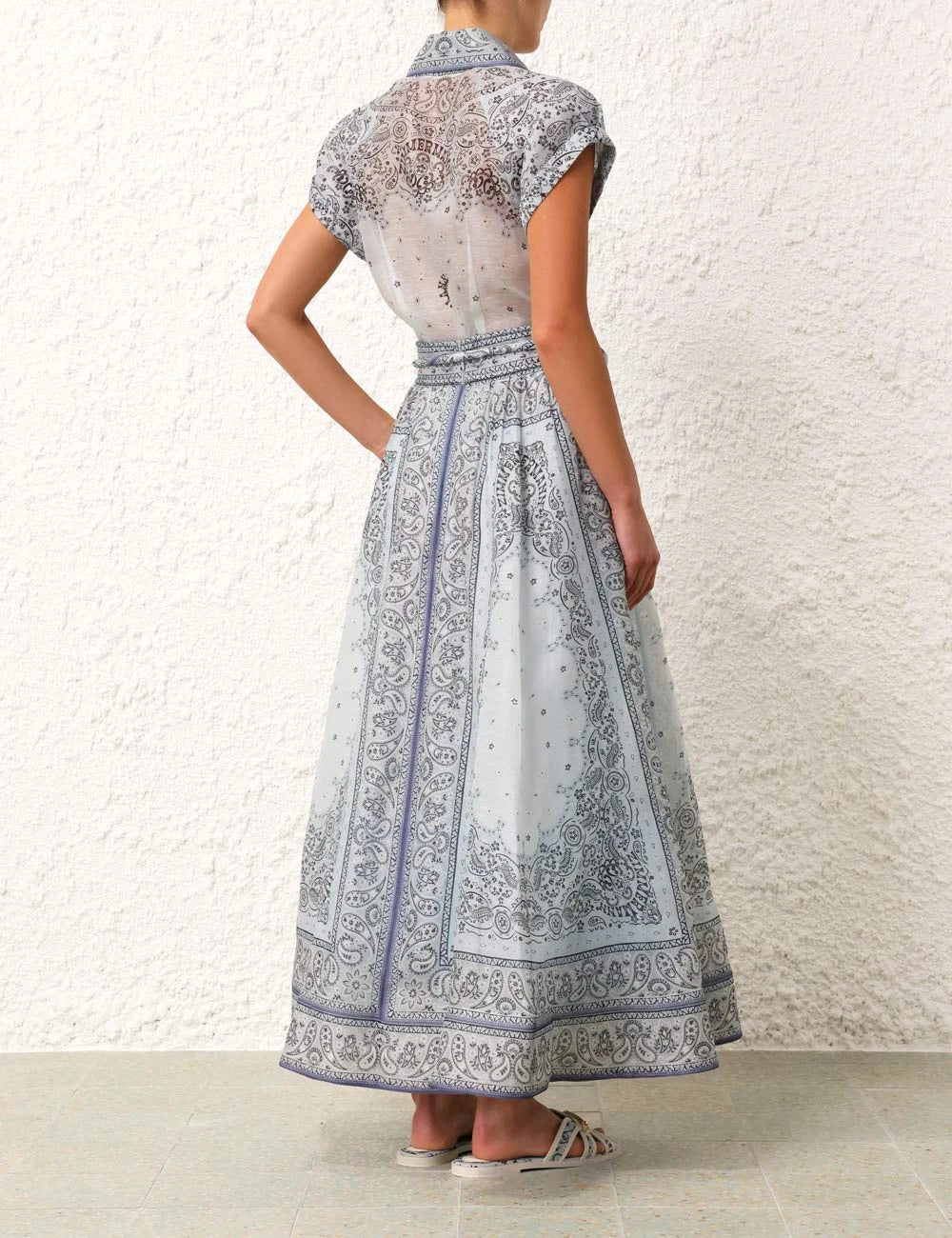 Damen Knopfleiste Kurzarm Gürtelkleid