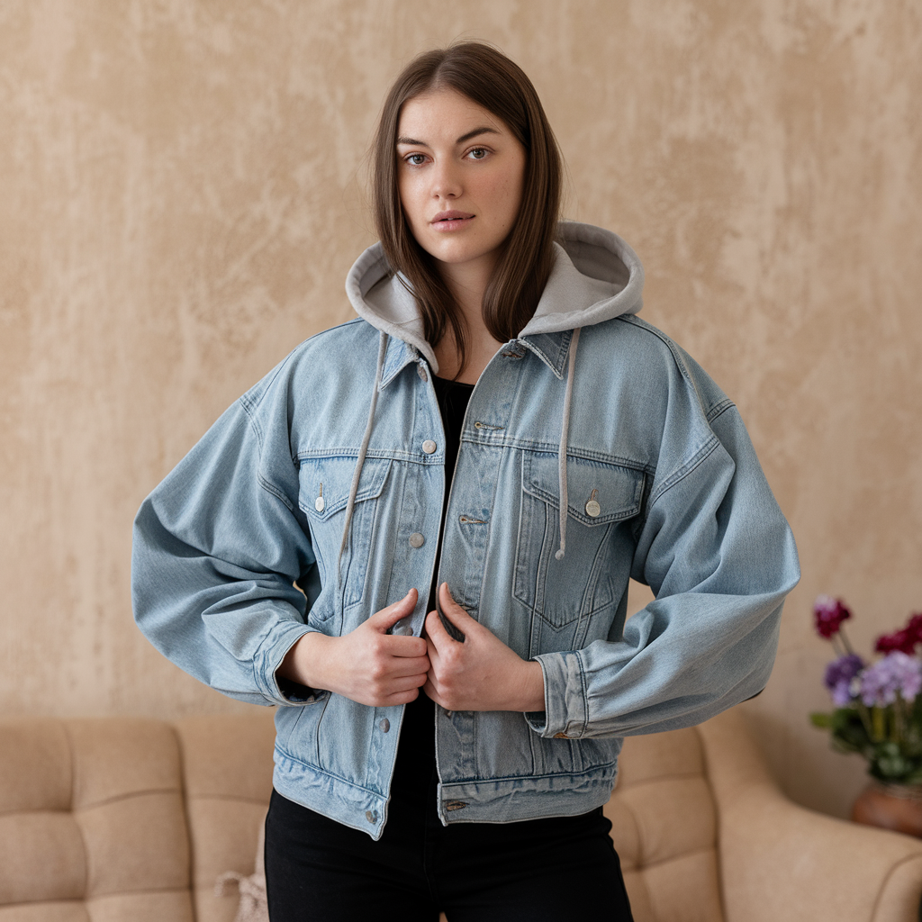 Stylische kurze Jeansjacke für Frauen