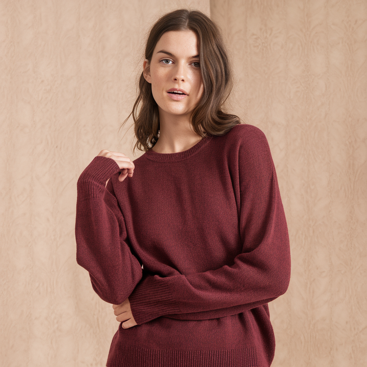 Langärmeliger Damen-Strickpullover