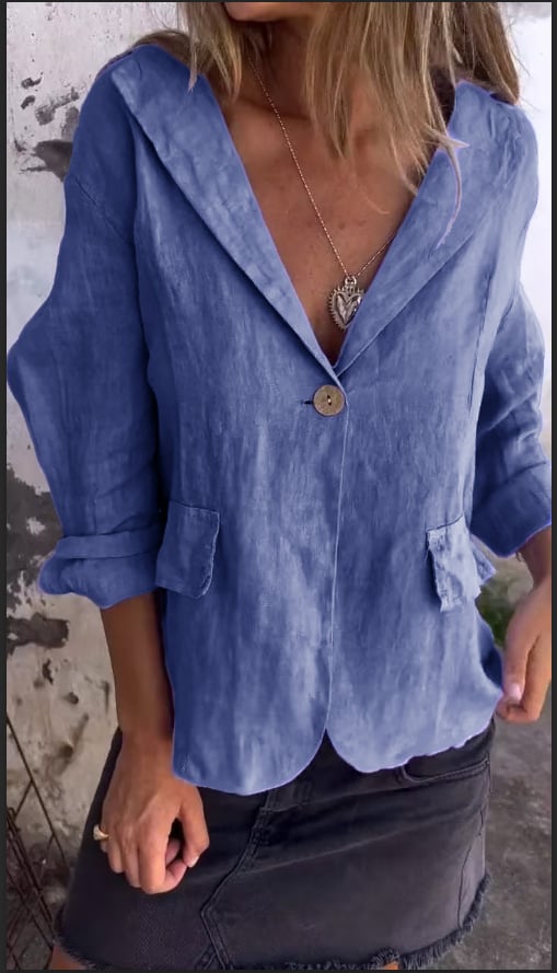 Damen Blazer Mit Knopfleiste