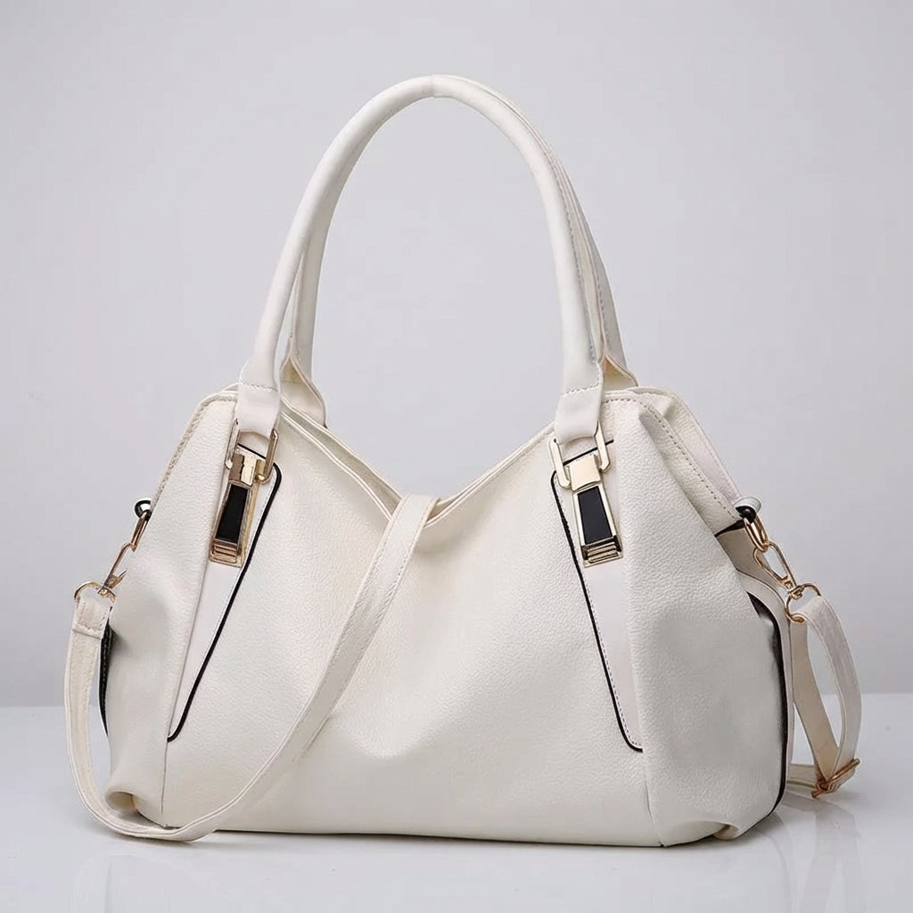 Damen Breite Leder Handtasche Mit Langem Riemen – Stilvolle Schultertasche