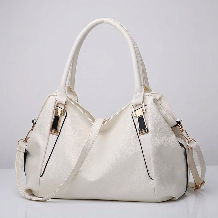 Damen Breite Leder Handtasche Mit Langem Riemen – Stilvolle Schultertasche