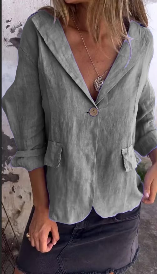 Damen Blazer Mit Knopfleiste