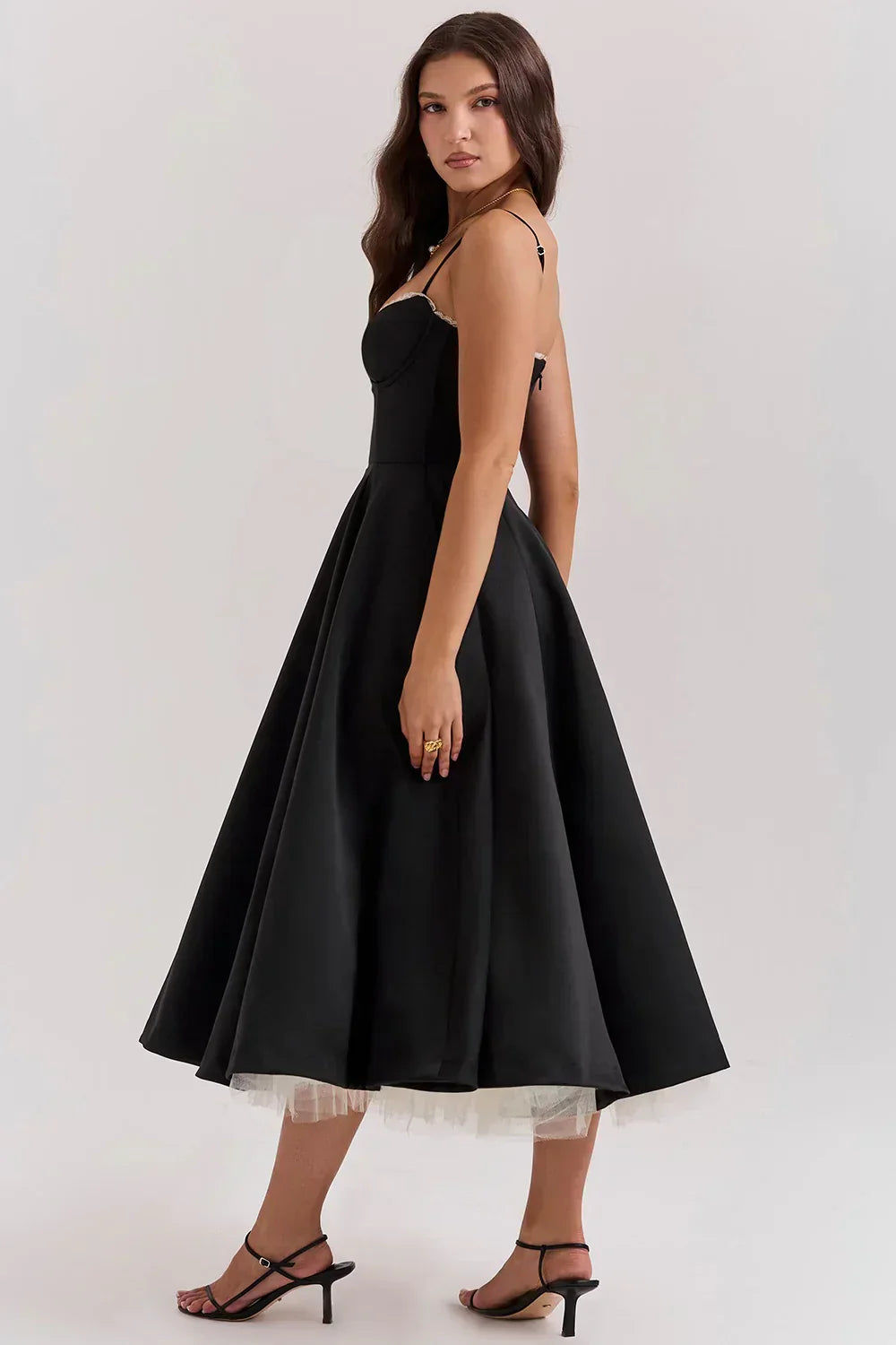 Damen Ärmelloses Korsett Midikleid - Eleganter Dinner Party Stil