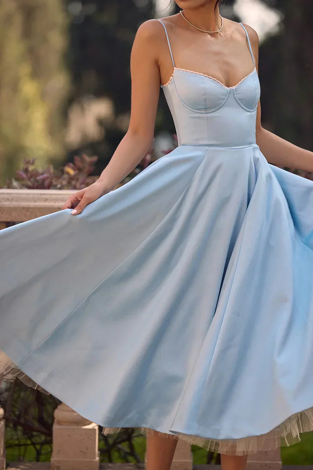 Damen Ärmelloses Korsett Midikleid - Eleganter Dinner Party Stil