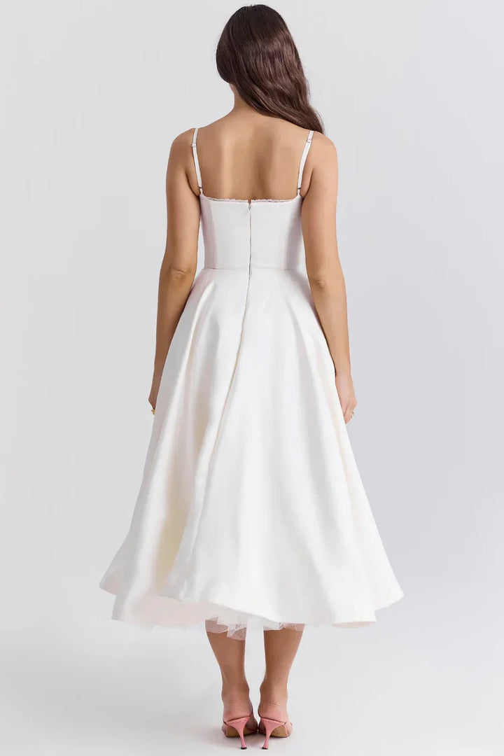 Damen Ärmelloses Korsett Midikleid - Eleganter Dinner Party Stil