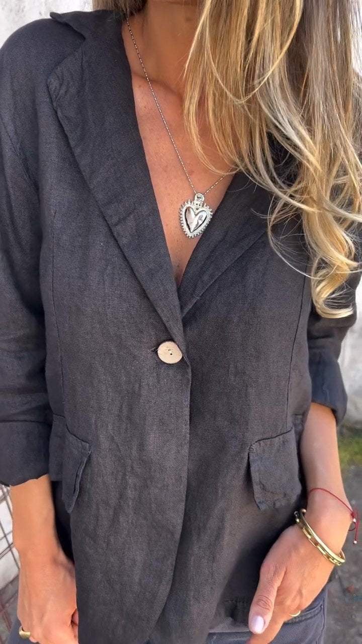 Damen Blazer Mit Knopfleiste