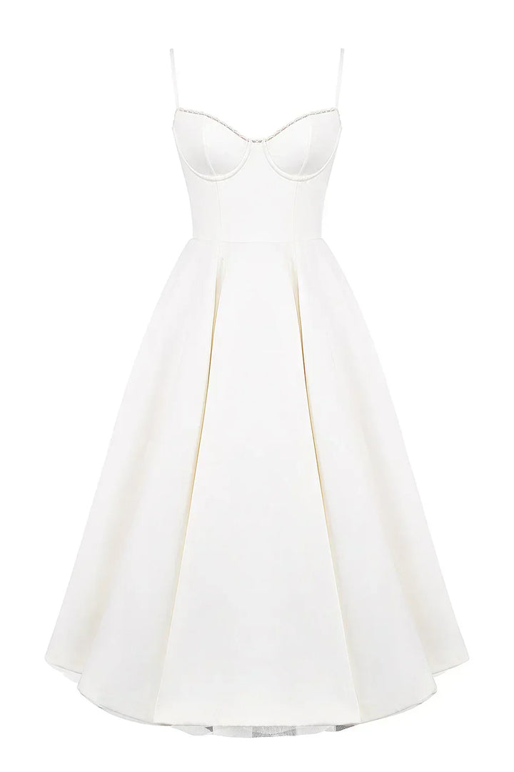 Damen Ärmelloses Korsett Midikleid - Eleganter Dinner Party Stil