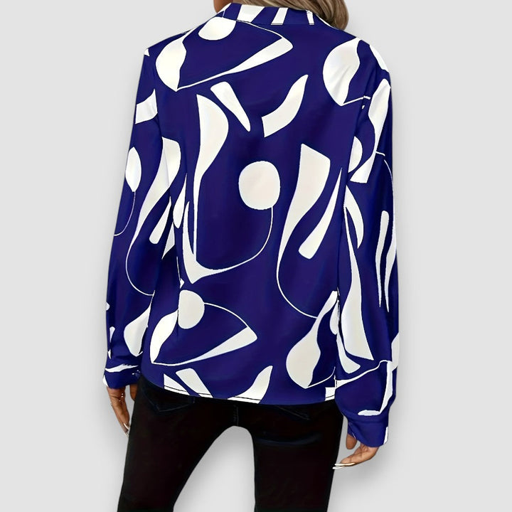 Damen V Ausschnitt Seidenbluse