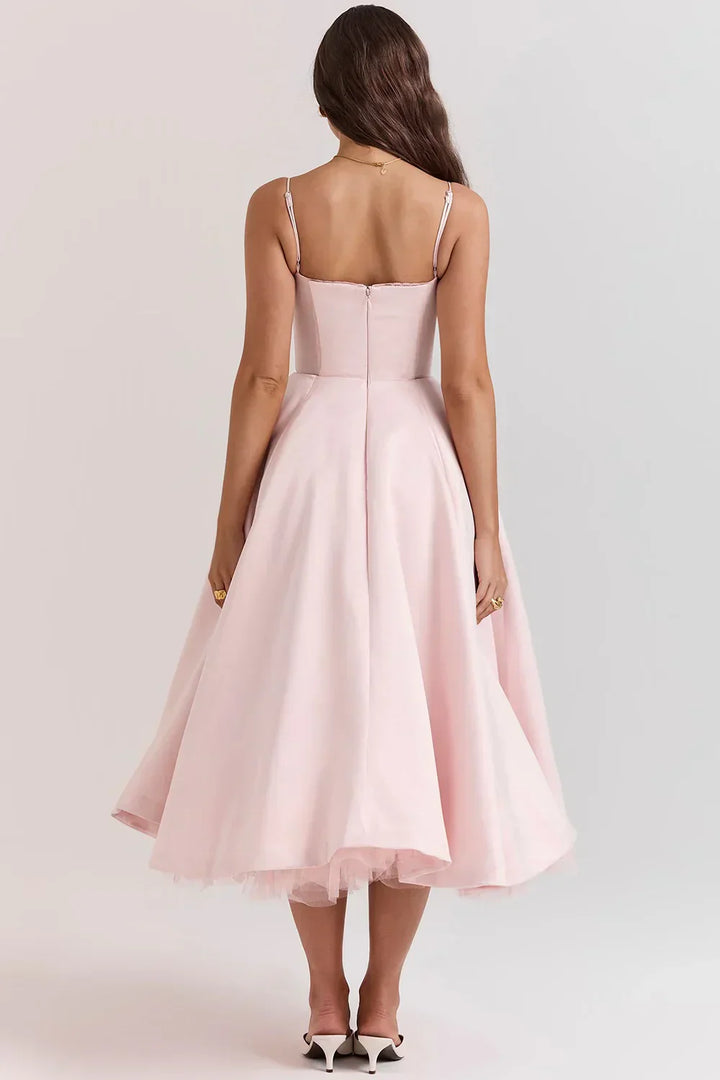 Damen Ärmelloses Korsett Midikleid - Eleganter Dinner Party Stil