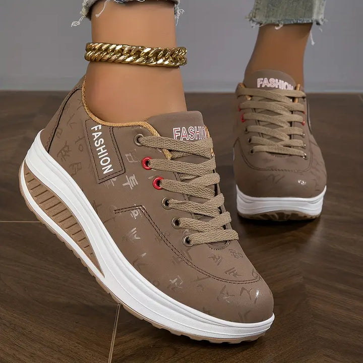Damen Klassische Schnür-Orthopädische Sneaker – Platform Schuhe Für Winter