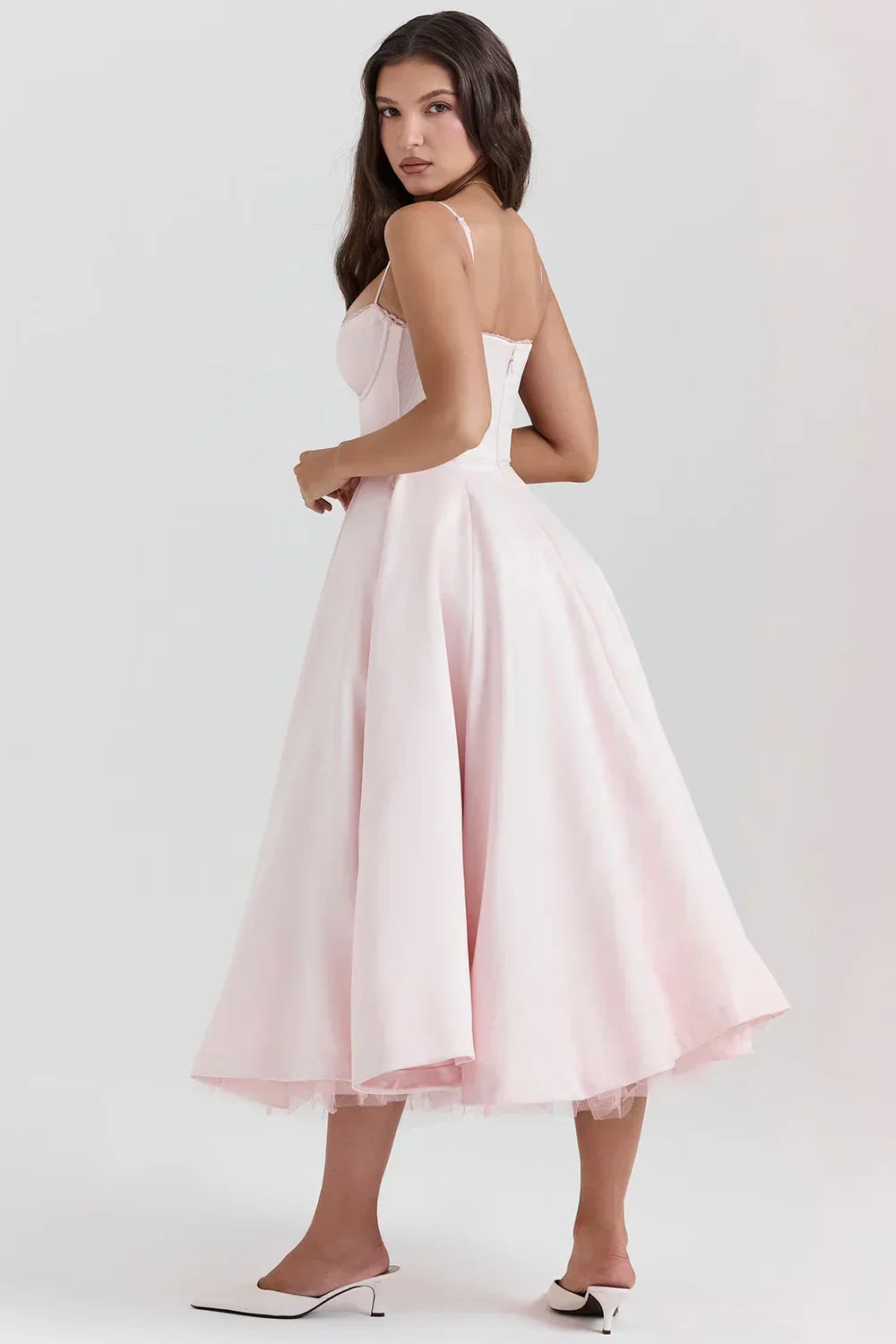 Damen Ärmelloses Korsett Midikleid - Eleganter Dinner Party Stil