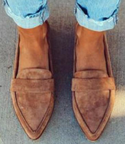 Damen Loafer Aus Samt