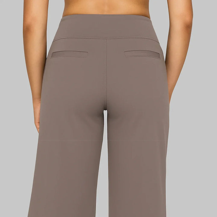 Dehnbare Hose mit weitem Bein für Damen