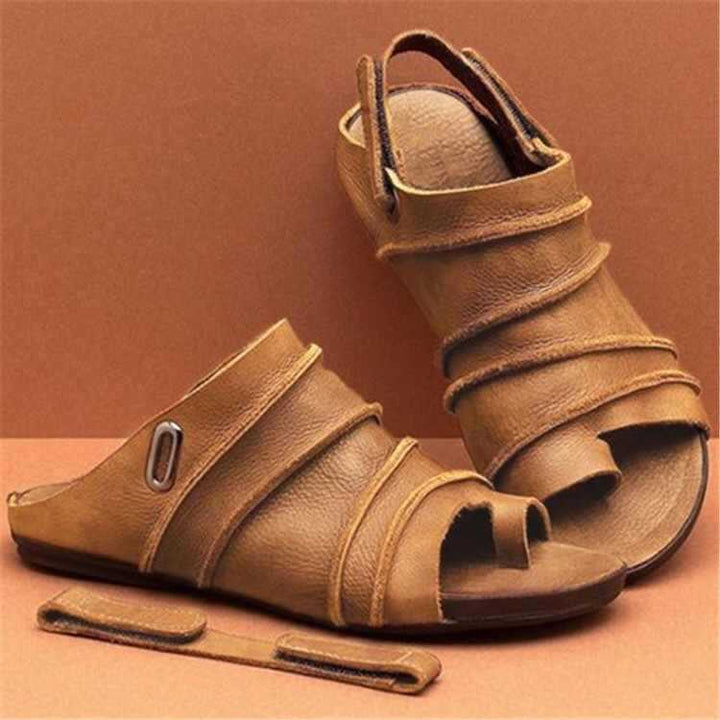 Damen Orthopädische Leder Sandalen Zur Fußkorrektur