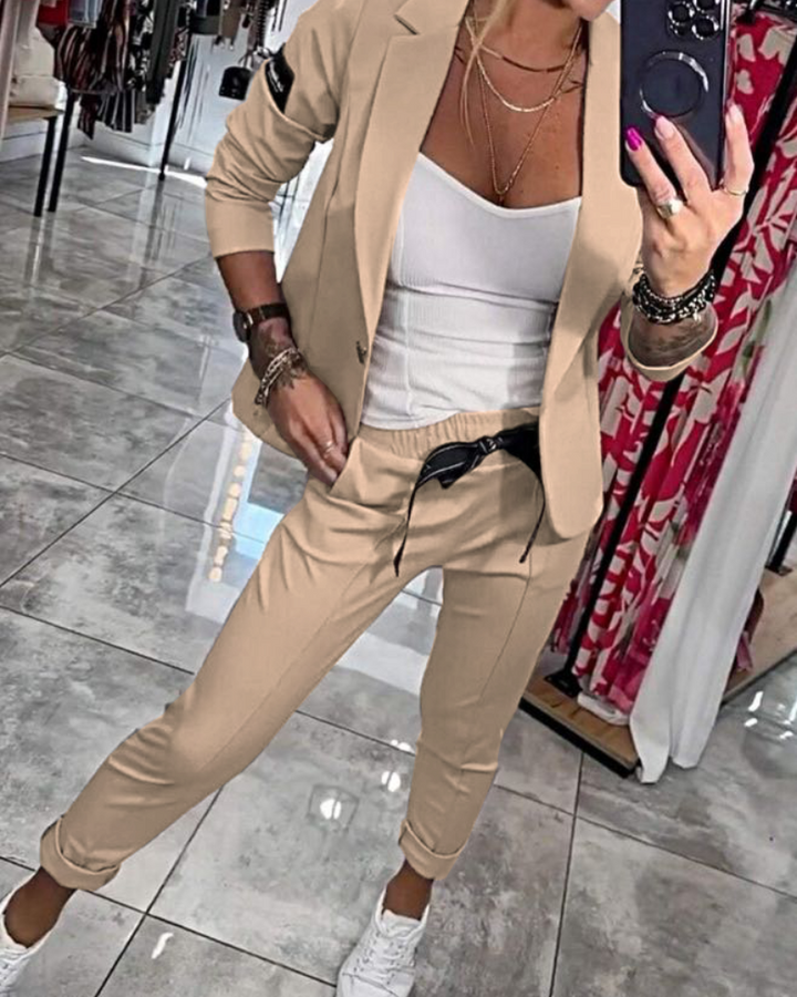 Damen Jacke Und Hosen Set